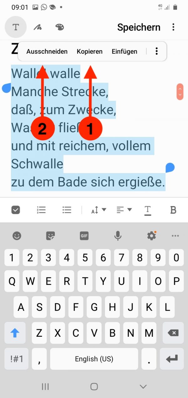 Android Kopieren und Einfügen Wisidaa