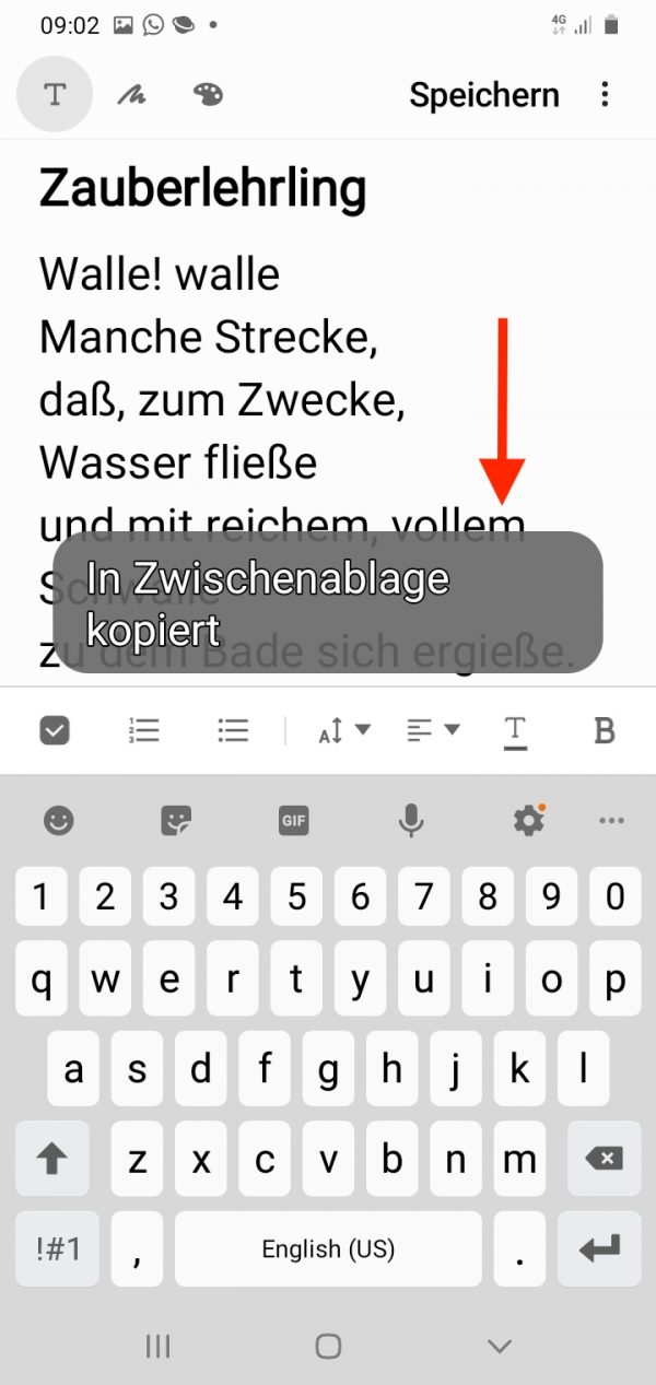 Android Kopieren und Einfügen Wisidaa